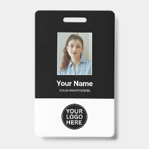 Custom Employee Photo ID Logo Name Badge