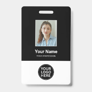 Custom Employee Photo ID Logo Name Badge
