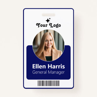 Custom Employee | Photo, Job Title, QR, Name ID Badge