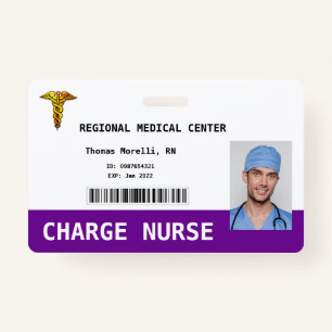 Custom Employee Photo, Logo, Bar Code ID Badge