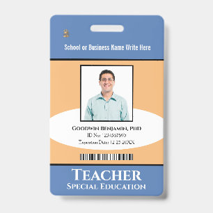 Custom Employee Photo Logo Bar Code Name Badge ID Badge