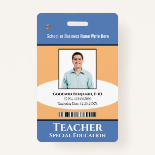 Custom Employee Photo Logo Bar Code Name Badge ID Badge