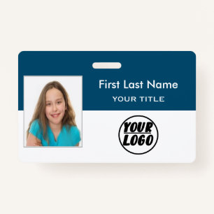 Custom Employee Photo   Logo, Bar Code name Badge ID Badge