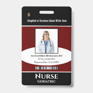 Custom Employee Photo Logo Bar Code Name Badge ID Badge