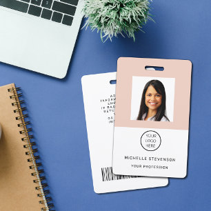 Custom Employee Photo Logo Bar Code Name Badge ID Badge
