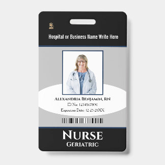Custom Employee Photo Logo Bar Code Name Badge ID Badge