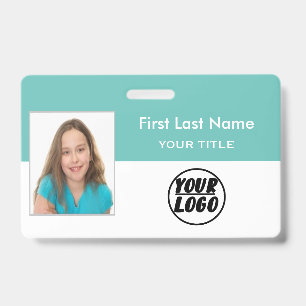 Custom Employee Photo Logo, Bar Code name Badge ID Badge