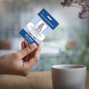 Custom Employee Photo Logo Bar Code Name ID Badge