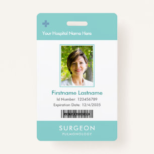 Custom Employee Photo Logo Bar Code Name ID Badge