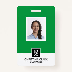 Custom Employee Photo Logo Name Badge Business ID ID Badge