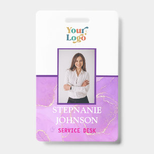 Custom Employee Photo Logo Name Badge ID Badge