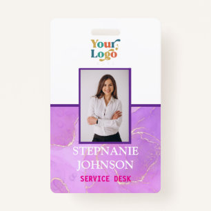 Custom Employee Photo Logo Name Badge ID Badge