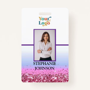 Custom Employee Photo Logo Name Badge ID Badge