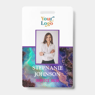 Custom Employee Photo Logo Name Badge ID Badge