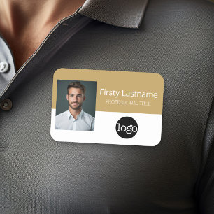 Custom Employee Photo, Logo, Name - Can edit color Tag