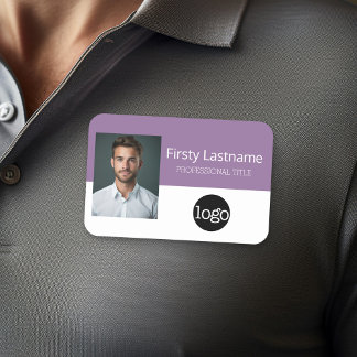 Custom Employee Photo, Logo, Name - Can edit colou Tag