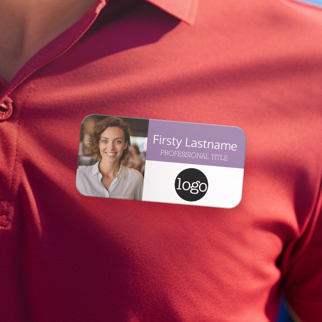 Custom Employee Photo, Logo, Name - Can edit colou Tag (Custom Name Tag)