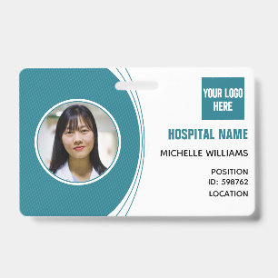 Custom employee photo logo name ID Badge