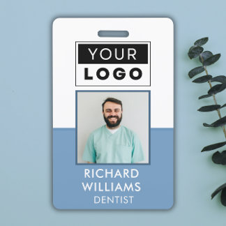 Custom Employee Photo Logo Name  ID Badge