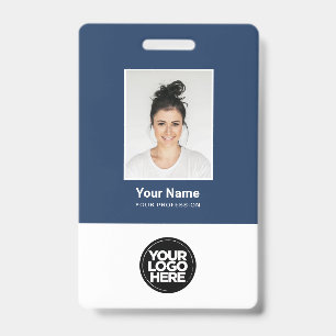Custom Employee Photo,Logo, Name, Qr Code ID Badge