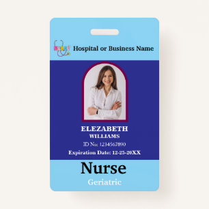 Custom Employee Photo Logo Qr Code Name ID Badge