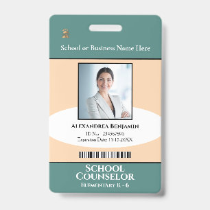 Custom Employee Photo Logo School Teacher ID Card Badge