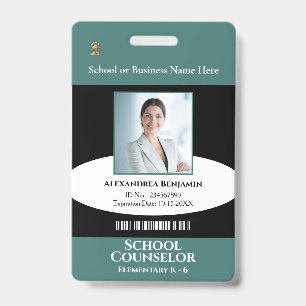Custom Employee Photo Logo School Teacher ID Card Badge