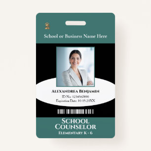 Custom Employee Photo Logo School Teacher ID Card ID Badge
