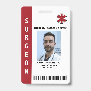 Custom Employee Photo, Name, Bar Code, Logo Badge ID Badge