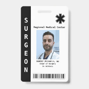 Custom Employee Photo, Name, Bar Code, Logo Badge ID Badge