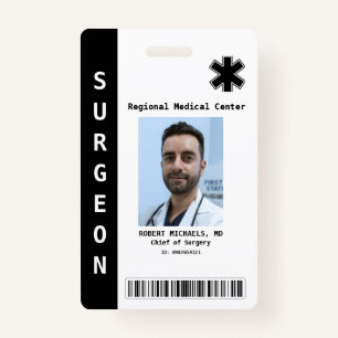 Custom Employee Photo, Name, Bar Code, Logo Badge ID Badge
