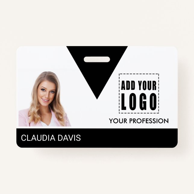Custom Employee Photo,Name  ID Badge (Front)