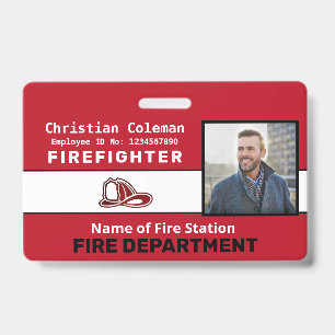 Custom Employee Photo Name ID  Card Logo Bar Code  Badge