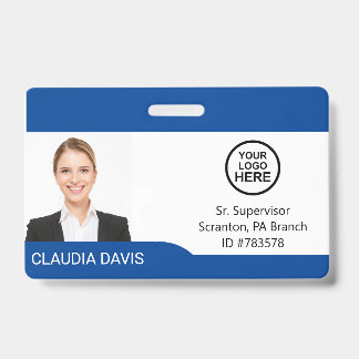 Custom Employee Photo,Name , Logo , Badge ID Badge