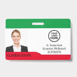 Custom Employee Photo,Name , Logo , Badge ID Badge