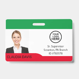 Custom Employee Photo,Name , Logo , Badge ID Badge