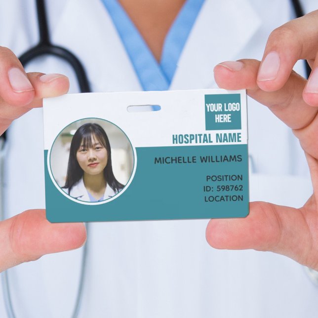 Custom employee photo name logo ID Badge (Creator Uploaded)
