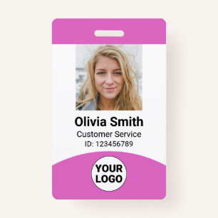 Custom Employee Photo Name Role ID Logo Barcode ID Badge