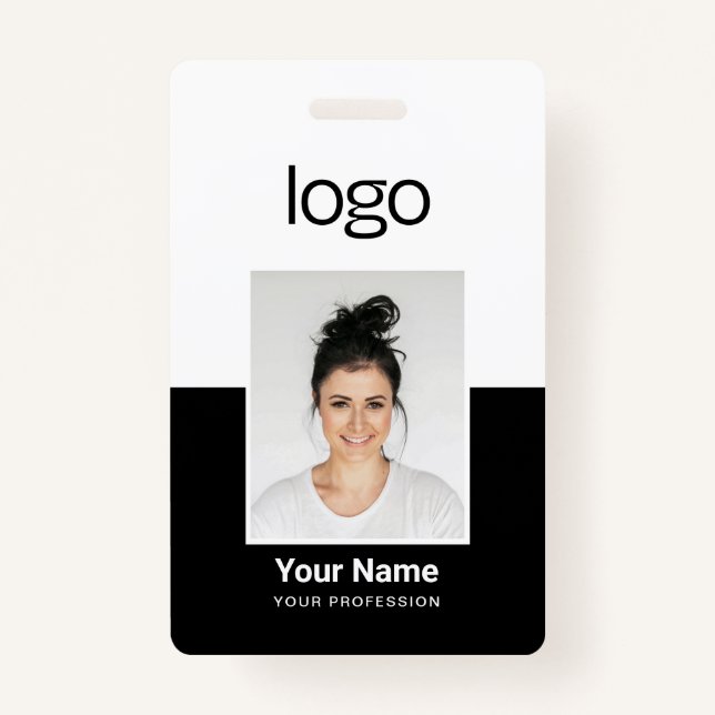 Custom Employee Photo Name Tag Badges ID Badge (Front)