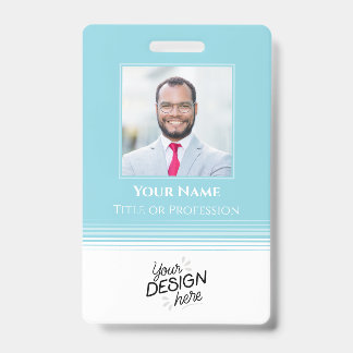 Custom Employee, Photo, Name, Title, Logo, Barcode ID Badge