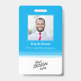 Custom Employee, Photo, Name, Title, Logo, Barcode ID Badge