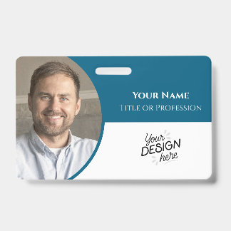 Custom Employee, Photo, Name, Title, Logo, Barcode ID Badge