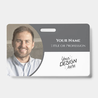 Custom Employee, Photo, Name, Title, Logo, Barcode ID Badge