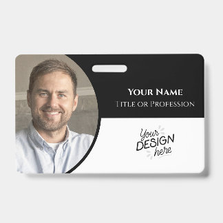 Custom Employee, Photo, Name, Title, Logo, Barcode ID Badge