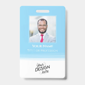 Custom Employee, Photo, Name, Title, Logo, Barcode ID Badge