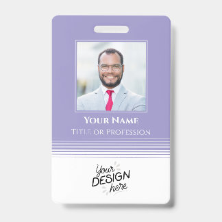 Custom Employee, Photo, Name, Title, Logo, Barcode ID Badge