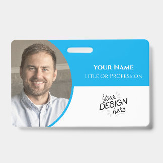 Custom Employee, Photo, Name, Title, Logo, Barcode ID Badge