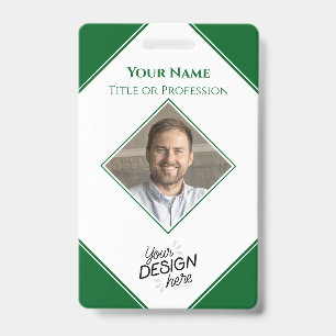 Custom Employee, Photo, Name, Title, Logo, Barcode ID Badge