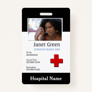 Custom Employee Photo Nurse Doctor Name ID ID Badge