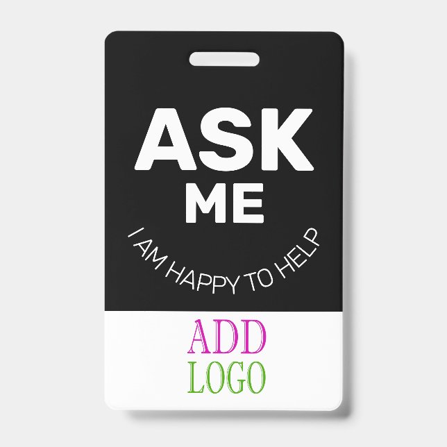 Custom Employee - Photo pass-  Name ID Badge (Front)